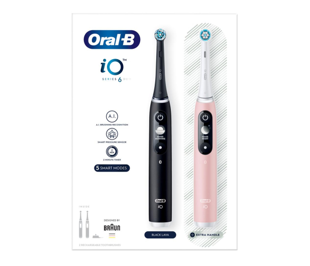 Oral-B Szczoteczeka magnetyczna iO6 Duo (czarna + różowa) - 1131184 - zdjęcie 4